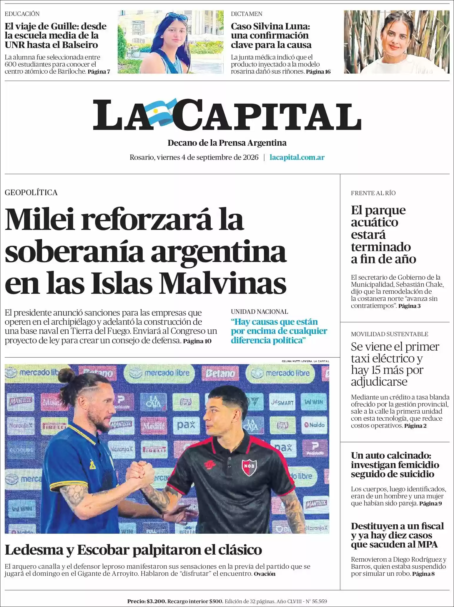 Estudios Max | RADIO MASTER 96.7 MHZ - Tapa del diario La Capital Rosario