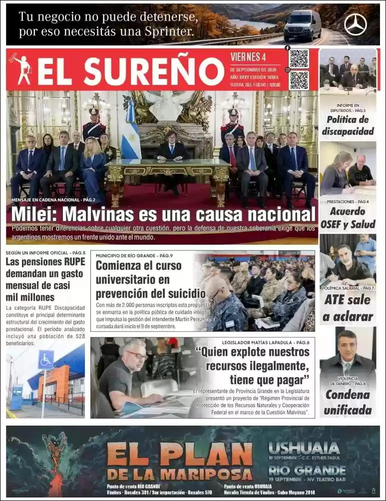 Estudios Max | RADIO MASTER 96.7 MHZ - Tapa del diario El Sureño