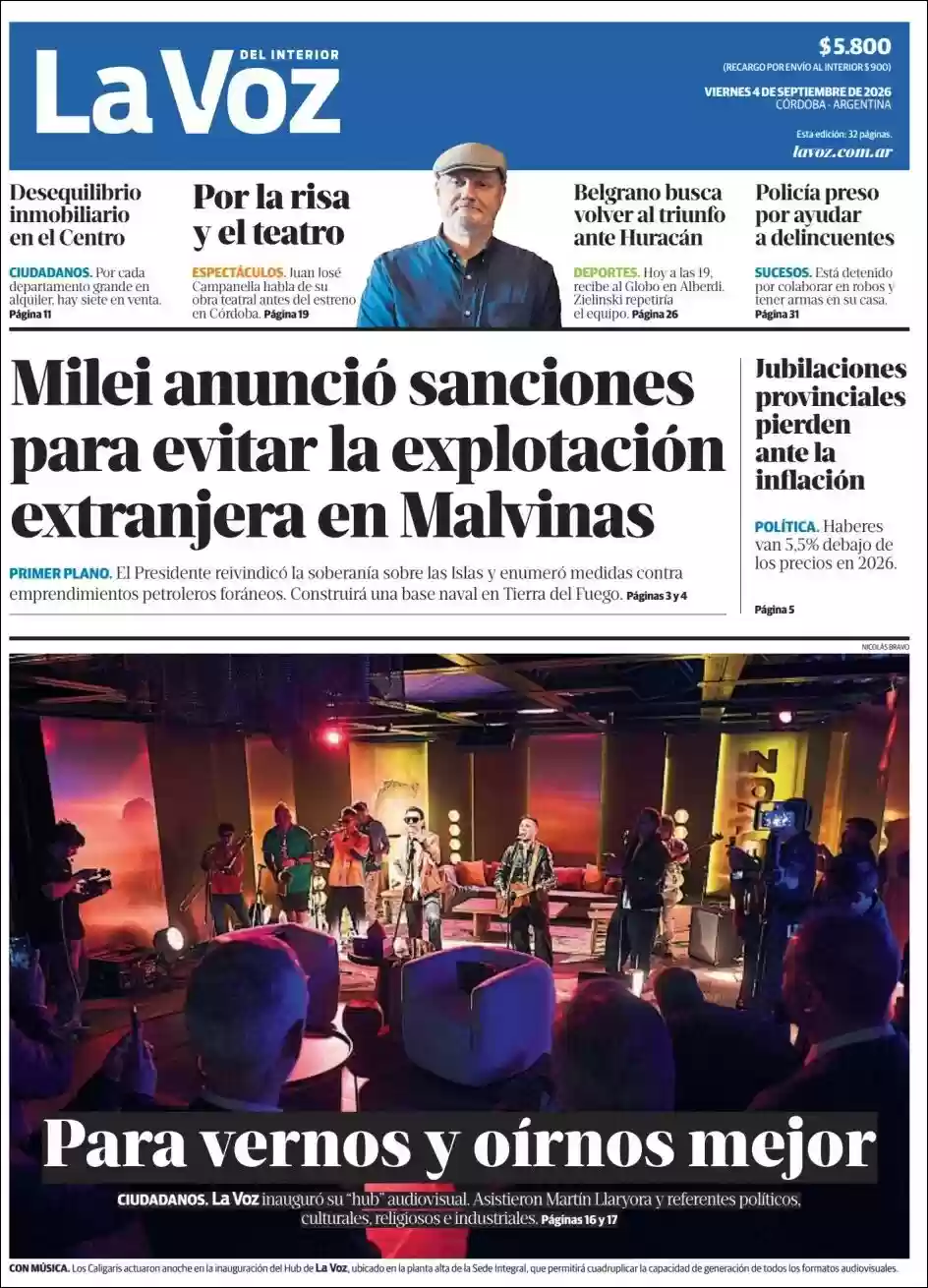 Estudios Max | RADIO MASTER 96.7 MHZ - Tapa del diario La Voz