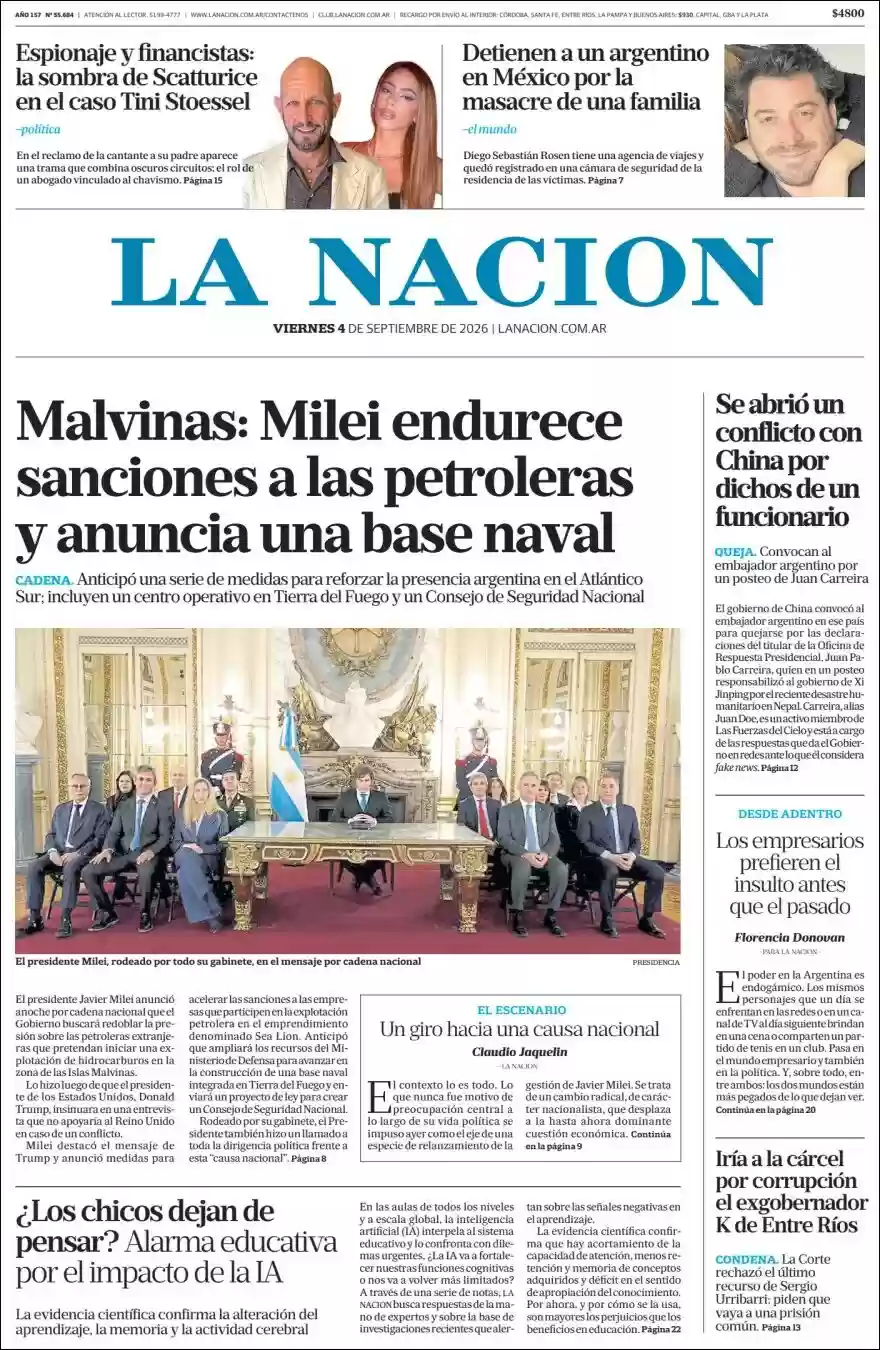 Estudios Max | RADIO MASTER 96.7 MHZ - Tapa del diario Nacion